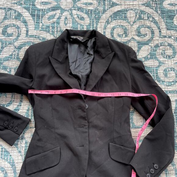 Norma Kamali Black Single Breasted Blazer Jacket‎ - Size 4 - Picture 6 of 7